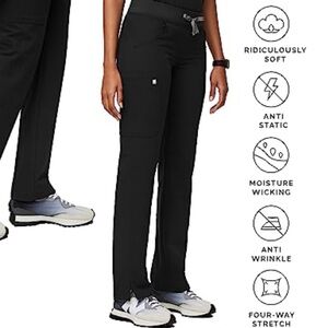 Figs Women’s Black Kade scrub Pants Size S